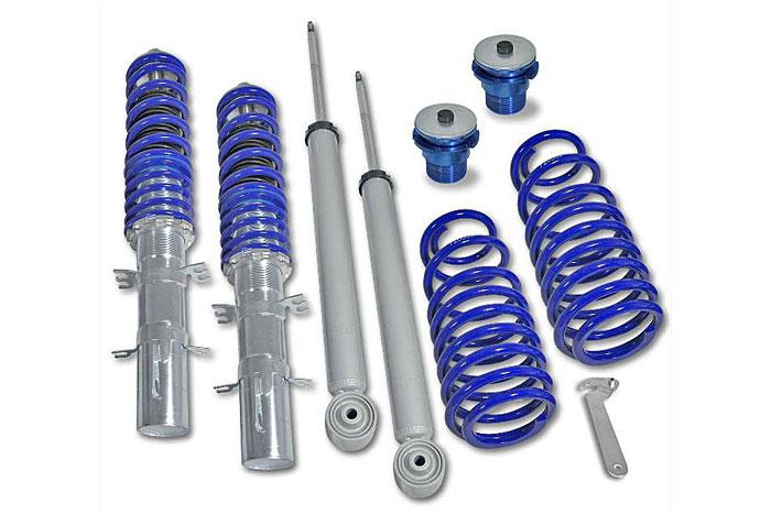 GF150114, Triple-S Schroefset, Seat Toledo 1.6/ 1.8/ 1.8T 20V/ 2.0/ 16V/ 2.3 V5/ 1.9TDI 1M 9/1998-07/2004, 1020KG max vooraslast, Bij deze set zijn verkorte koppelstangen noodzakelijk, deze zijn los verkrijgbaar.